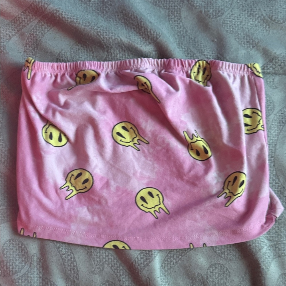 Rue21 Pink and Yellow Tube Top